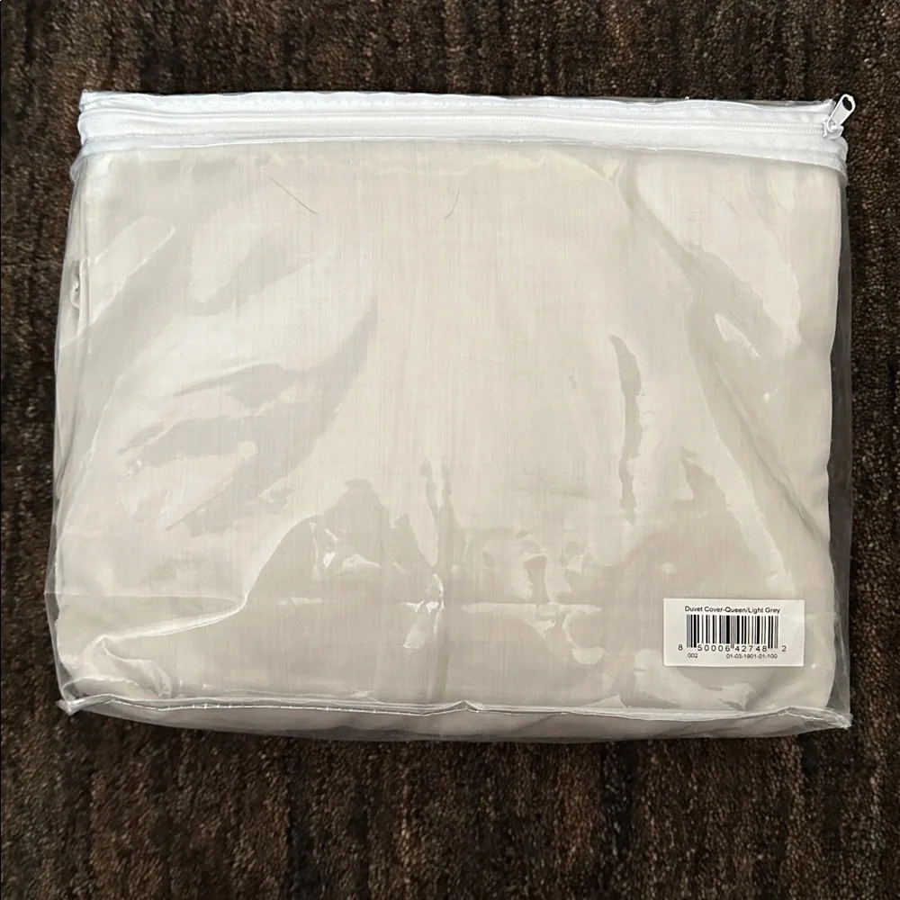 Buffy Duvet Cover Breeze Eucalyptus Full Queen Light Grey NWT